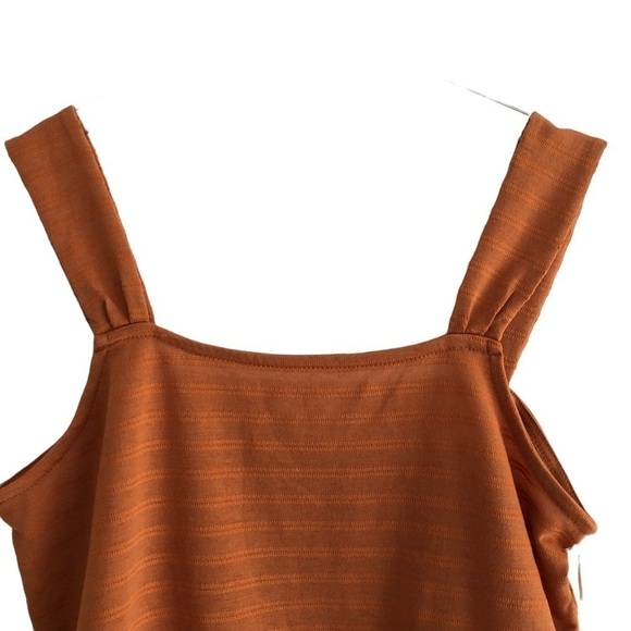 A.n.a. Striped Summer Peplum Tank Top Burnt Orange Small - Picture 12 of 13